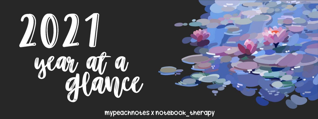 Free 2021 Year At a Glance Page Bullet Journal Printable 📝