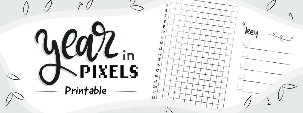 Free 2021 Year in Pixels Bullet Journal Printable 📝