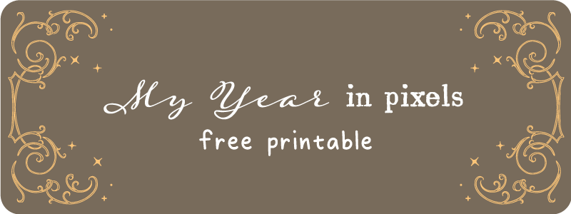 My Year in Pixels Free Bullet Journal Printable