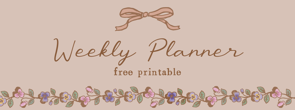 Free Weekly Planner Printable