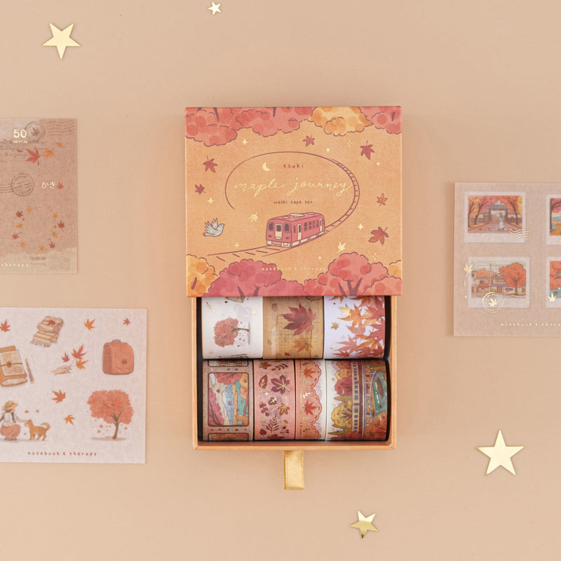 Tsuki ‘Maple Journey’ Washi Tape Set ☾
