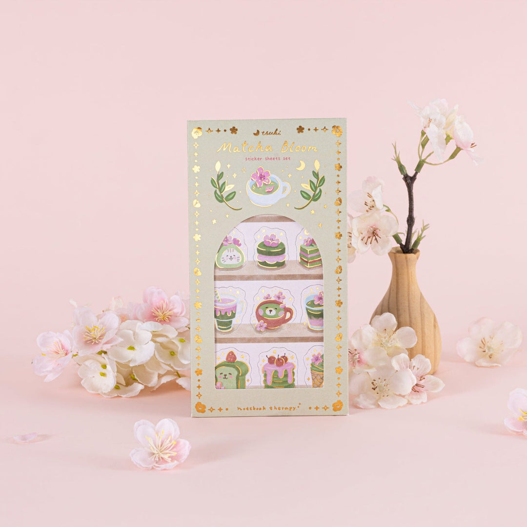 Tsuki ‘Matcha Bloom’ Sticker Set ☾