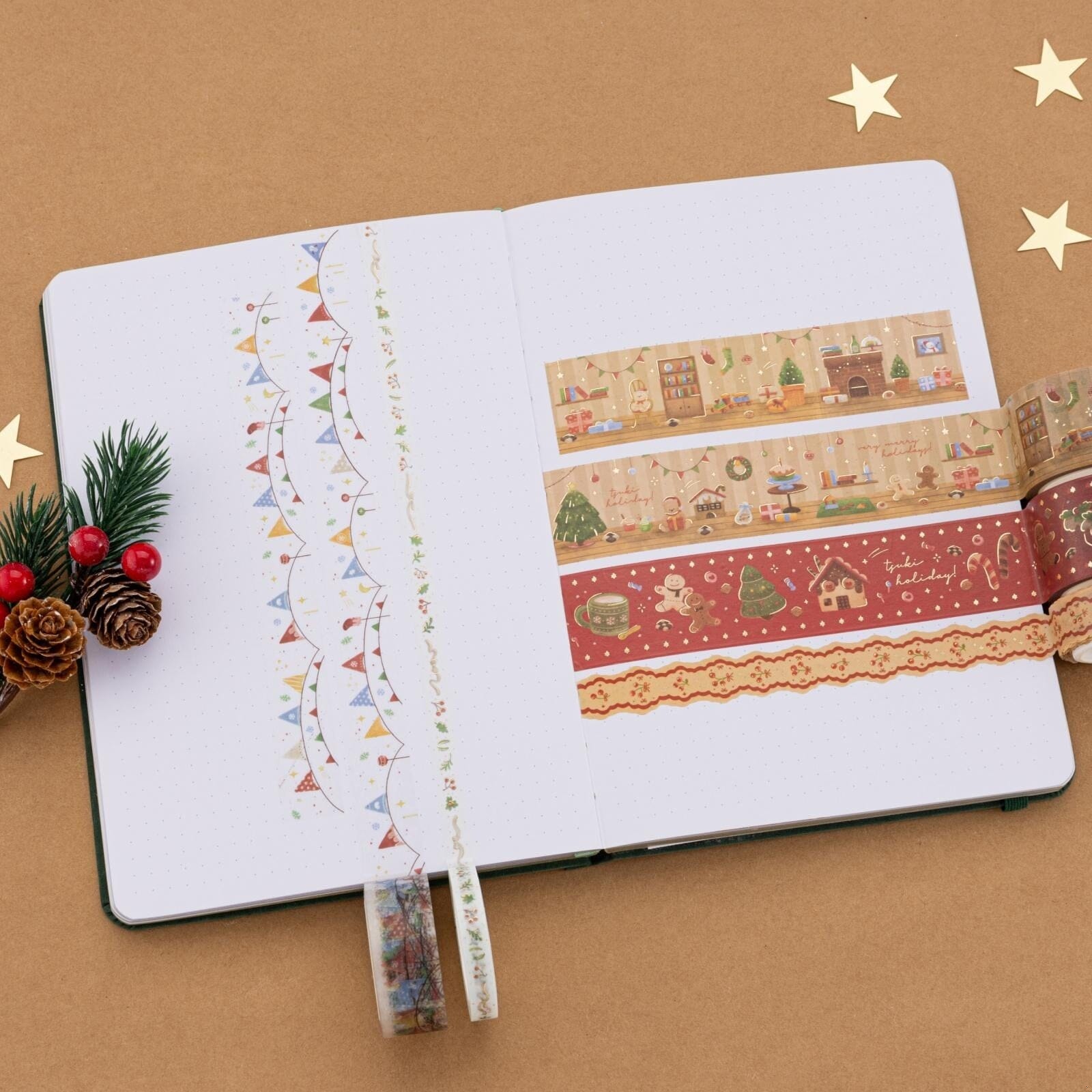 Tsuki Holiday Christmas Washi Tape Set ☾