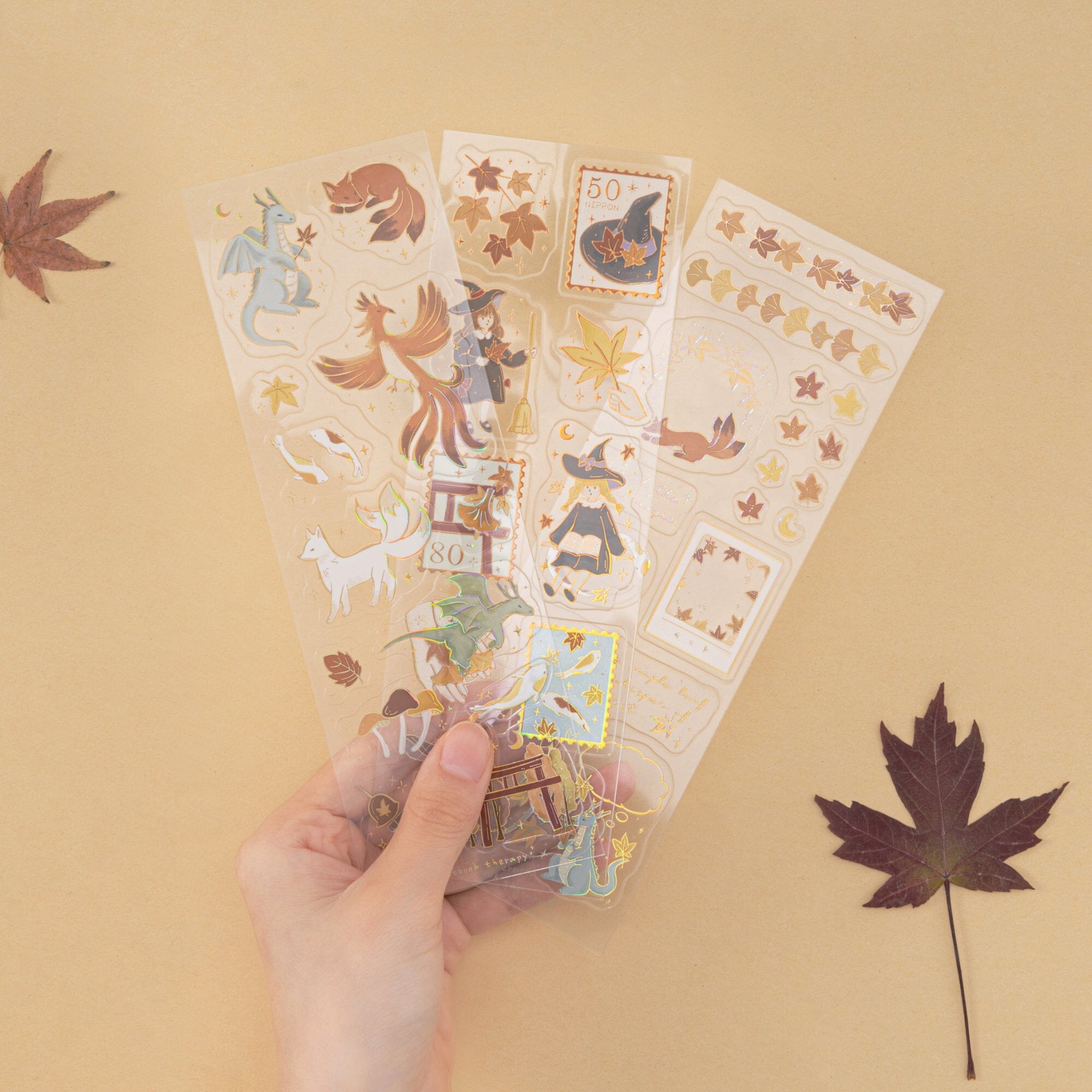Tsuki ‘Mythical Autumn in Japan’ 3D Foil Sticker Set