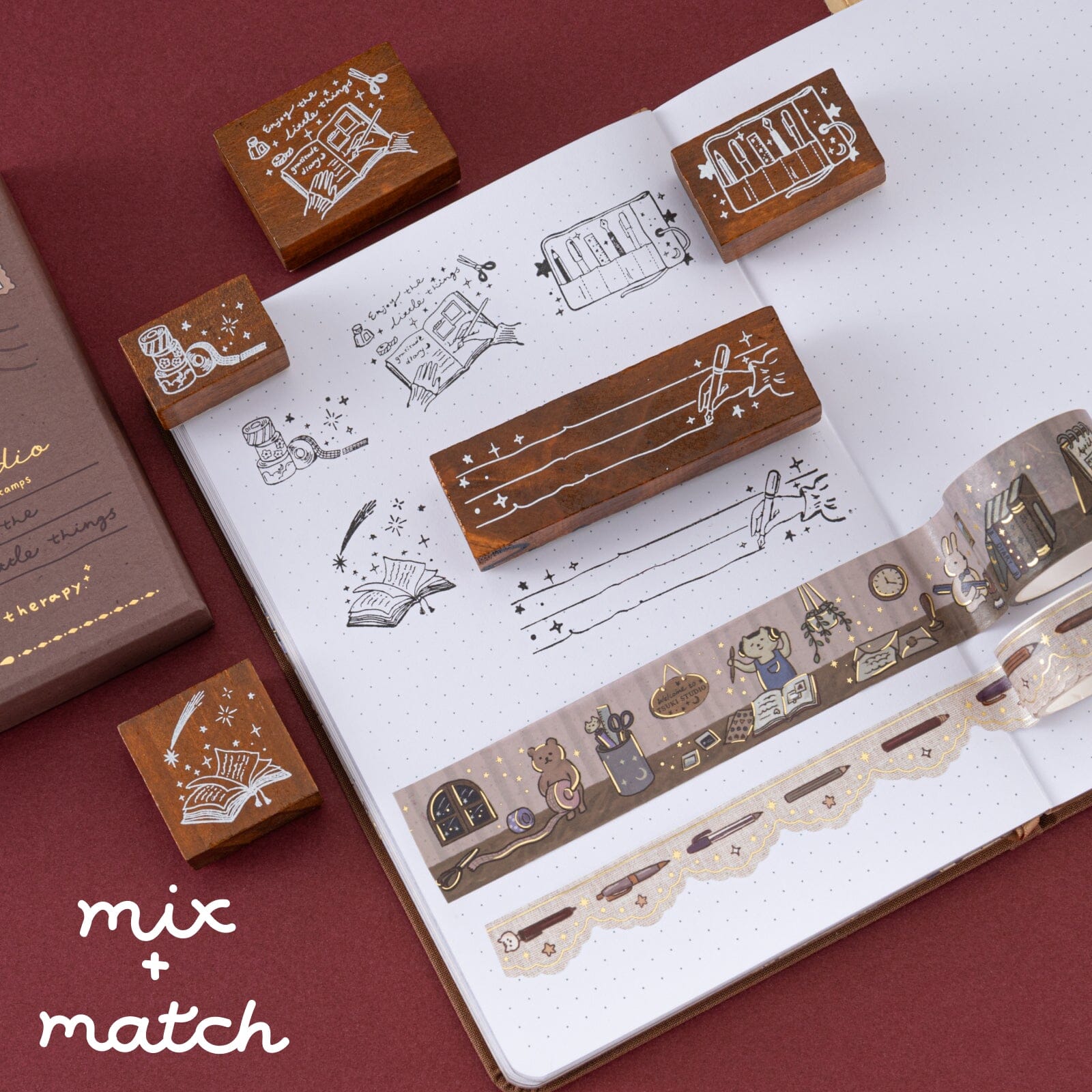 Tsuki ‘Tsuki Studio’ Bullet Journal Stamp Set ☾