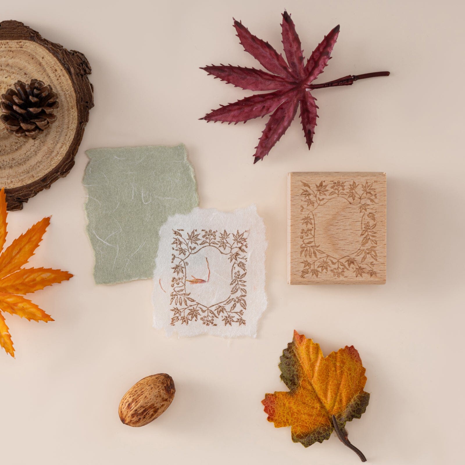 Hinoki - ‘Into the Enchantment’ Engraved Wooden Stamp Set