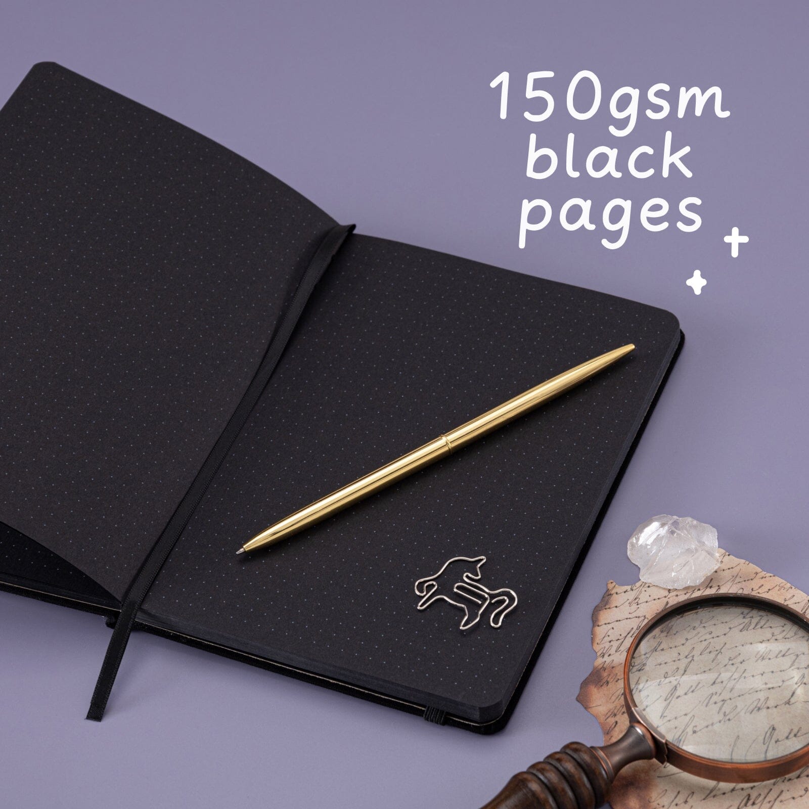 Tsuki ‘Lunar Unicorn’ Limited Edition Black Page Bullet Journal ☾