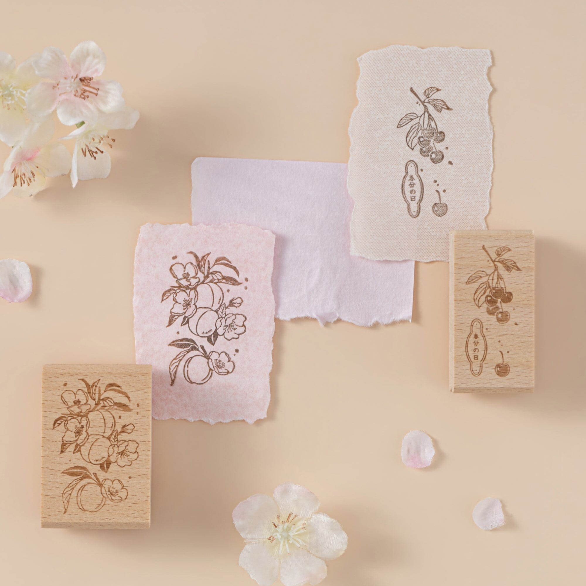 Hinoki - ‘Into the Spring’ Engraved Wooden Stamp Set