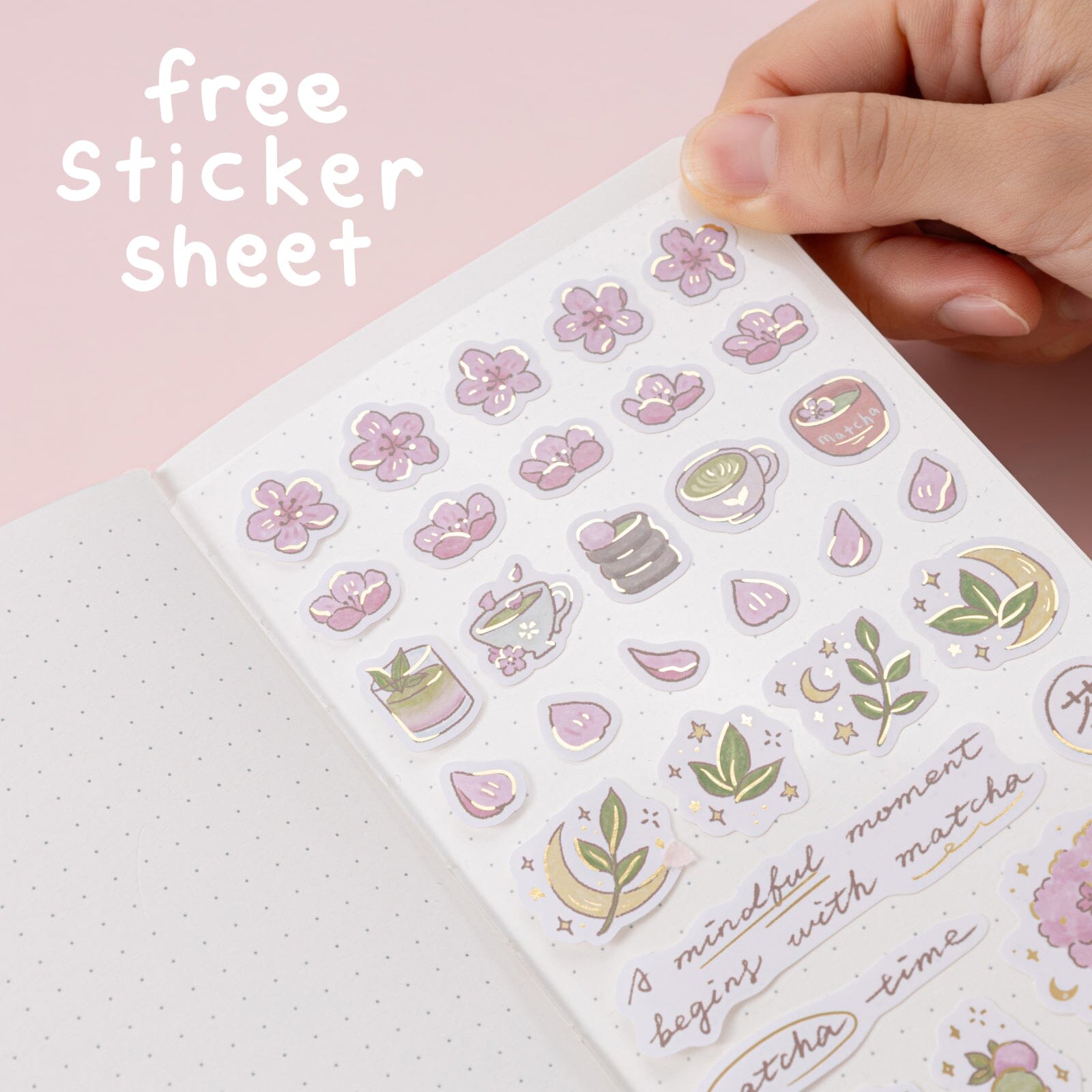 Tsuki ‘Matcha Bloom’ Travel Notebook Gift Set ☾