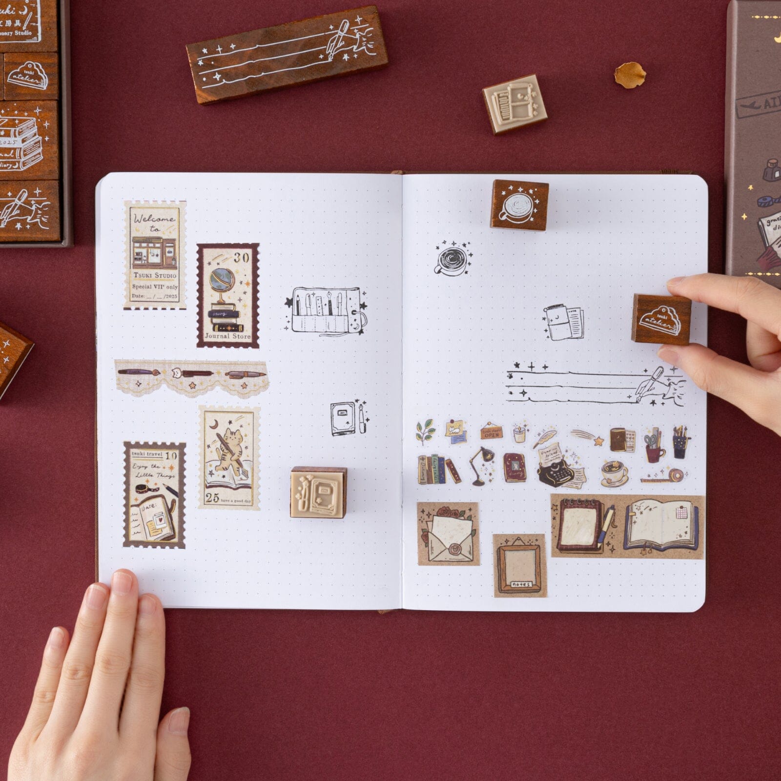 Tsuki ‘Tsuki Studio’ Bullet Journal Stamp Set ☾