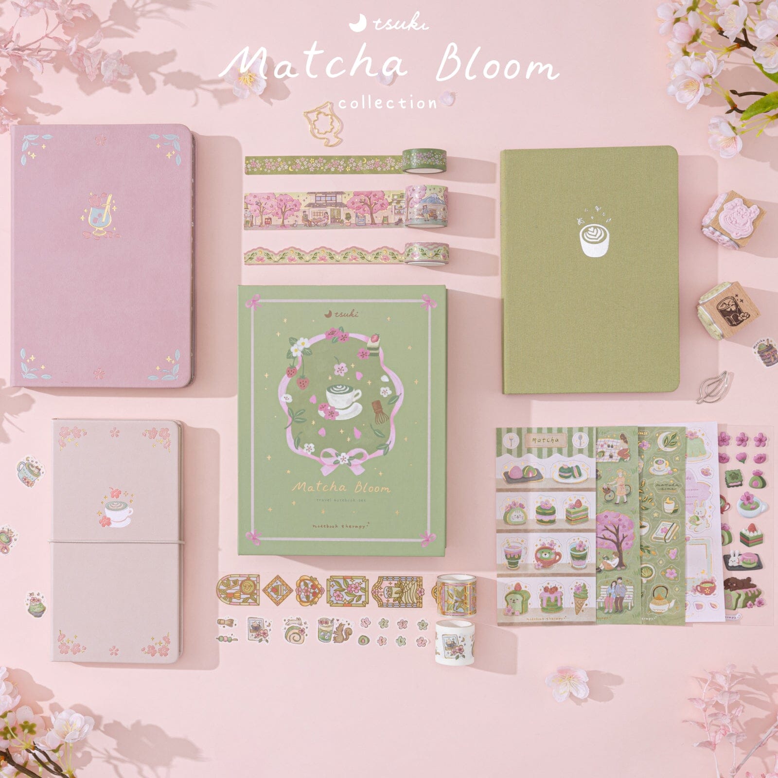 Tsuki ‘Matcha Bloom’ Sticker Set ☾