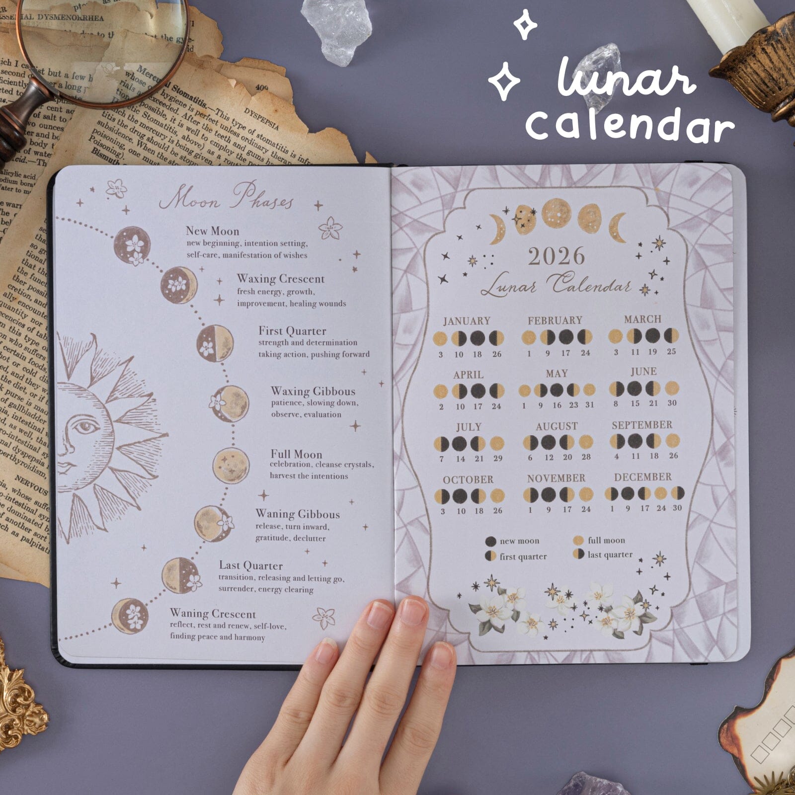 Tsuki ‘Lunar Bloom’ Collector's Edition 2026 Moon Planner Bullet Journal ☾