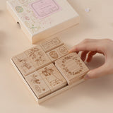 Hinoki - ‘Into the Spring’ Engraved Wooden Stamp Set