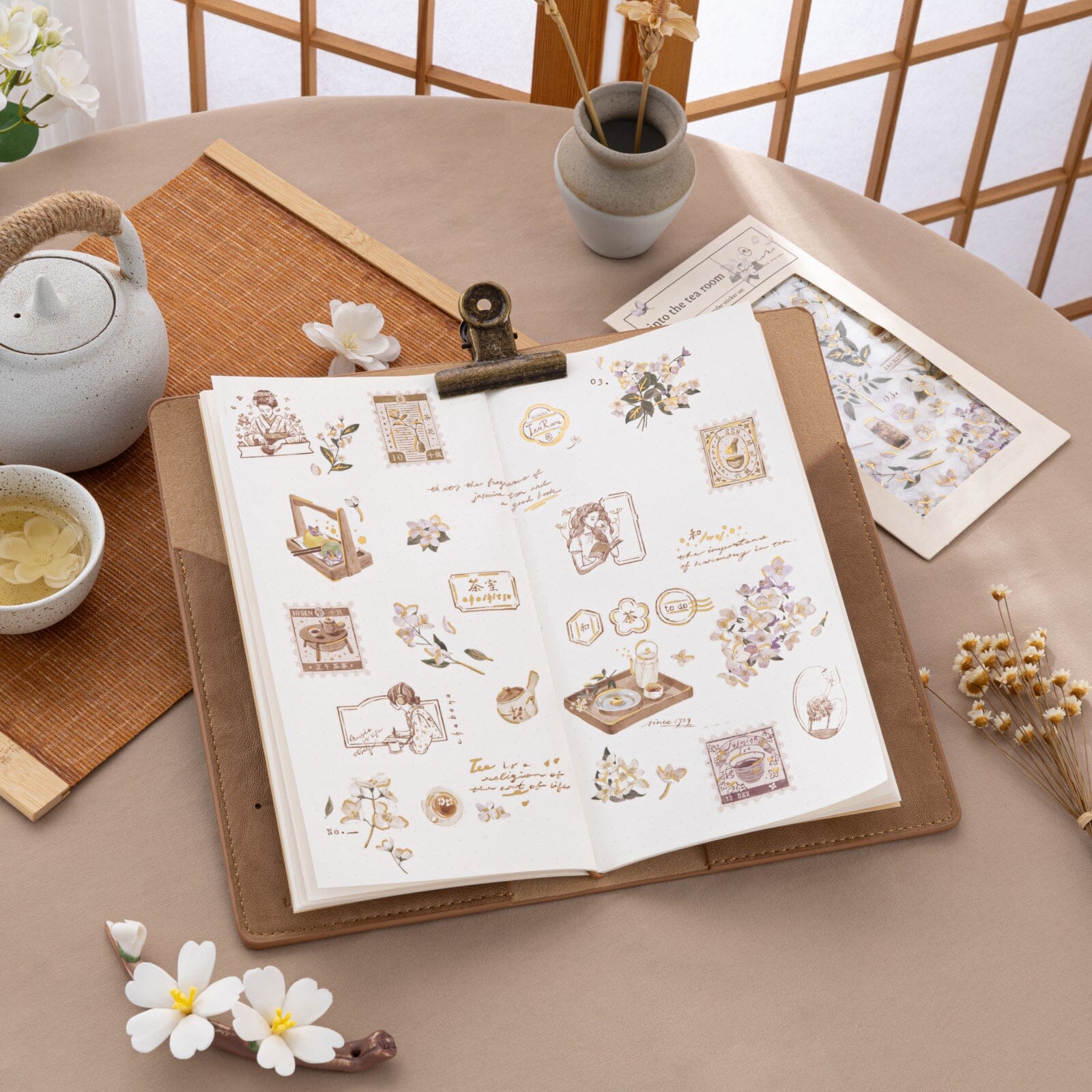 Hinoki - ‘Into the Tea Room’ Print-On Sticker Set