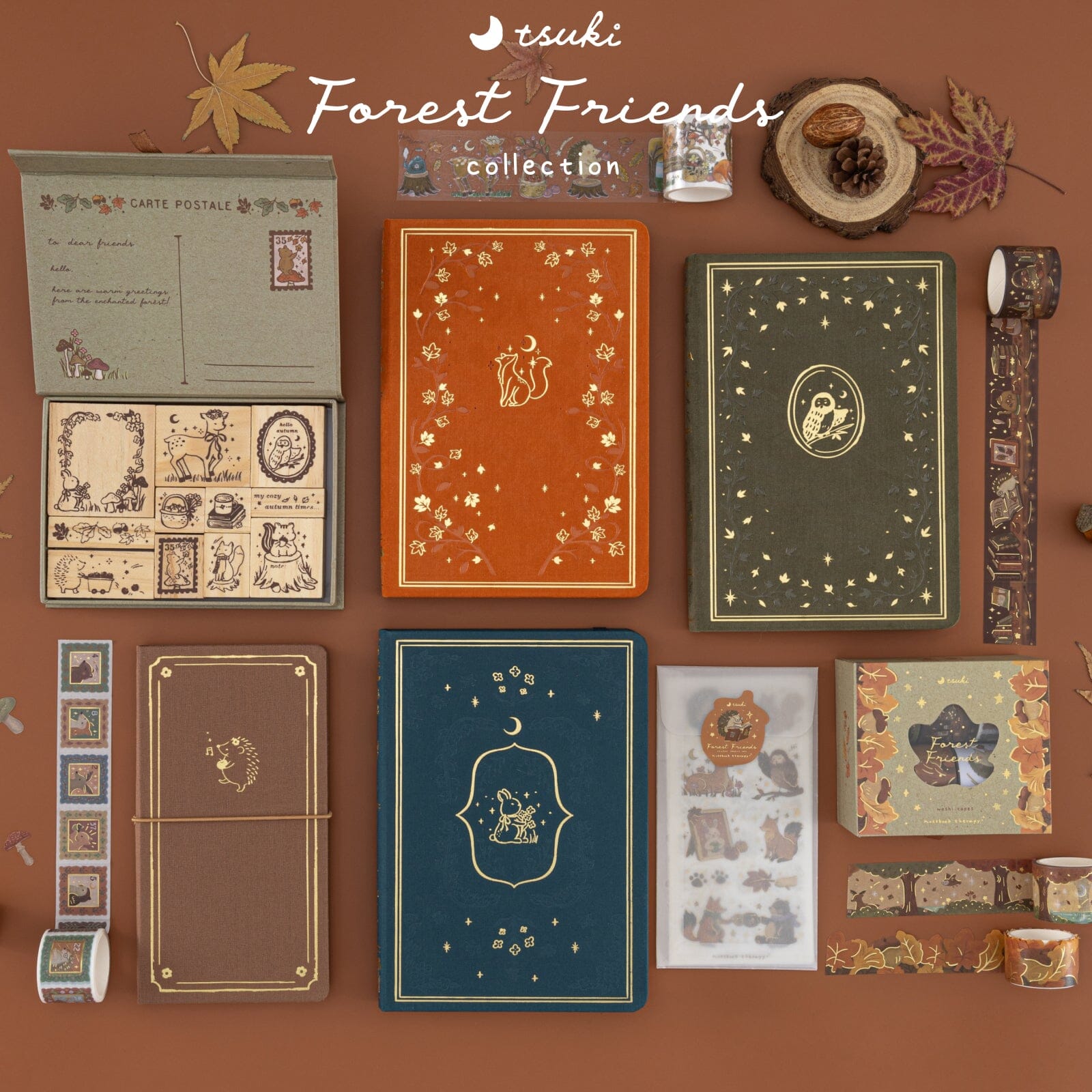 Tsuki ‘Cozy Friends’ Luxury Travel Notebook ☾