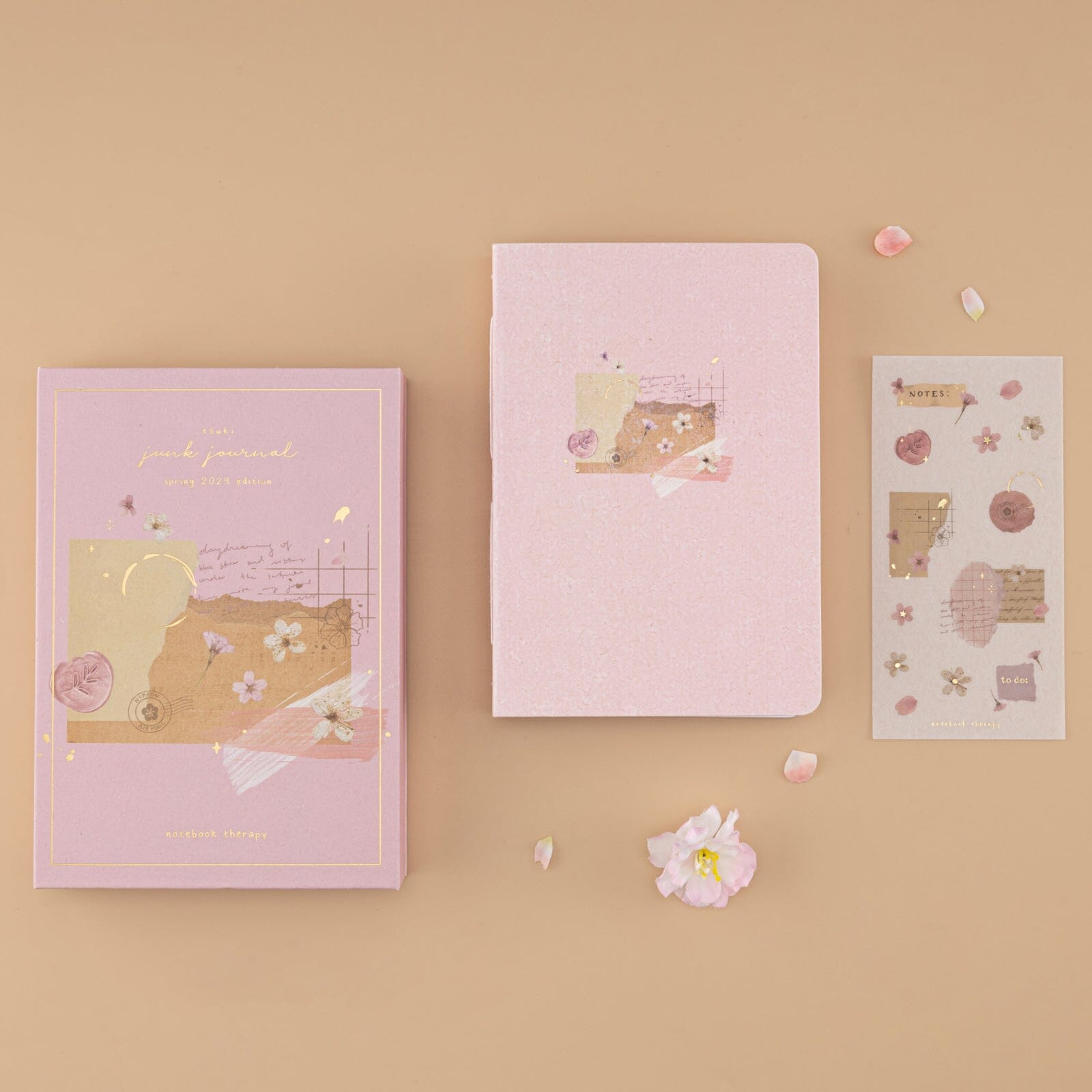 Tsuki Junk Journal Pink Spring Edition Notebook