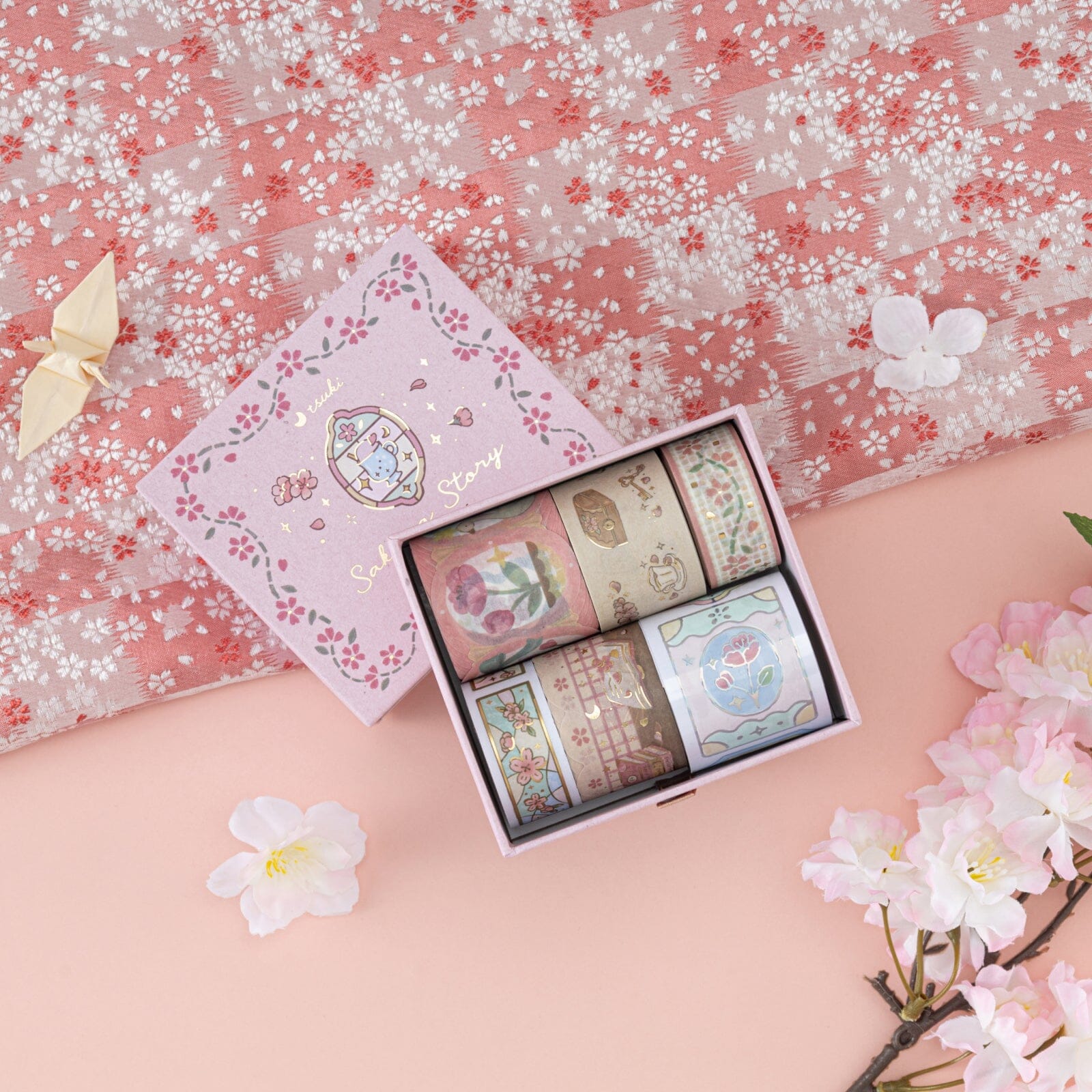 Tsuki ‘Sakura Story’ Washi Tape Set ☾