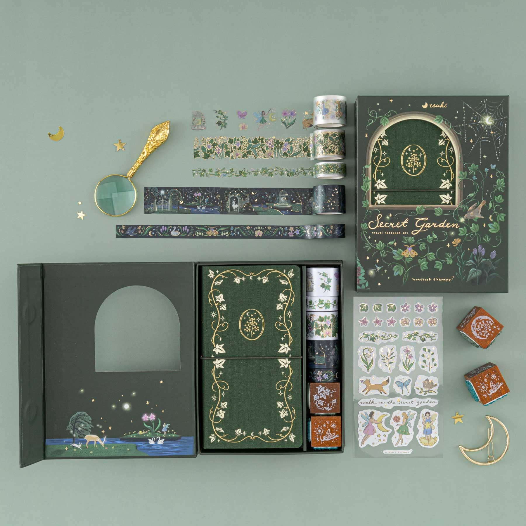 Tsuki ‘Secret Garden’ Travel Notebook Gift Set ☾