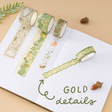 Gold details on Mori washi tape set