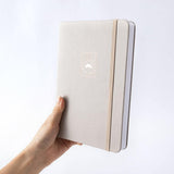 hand holding Tsuki Fuji-san Bullet Journal