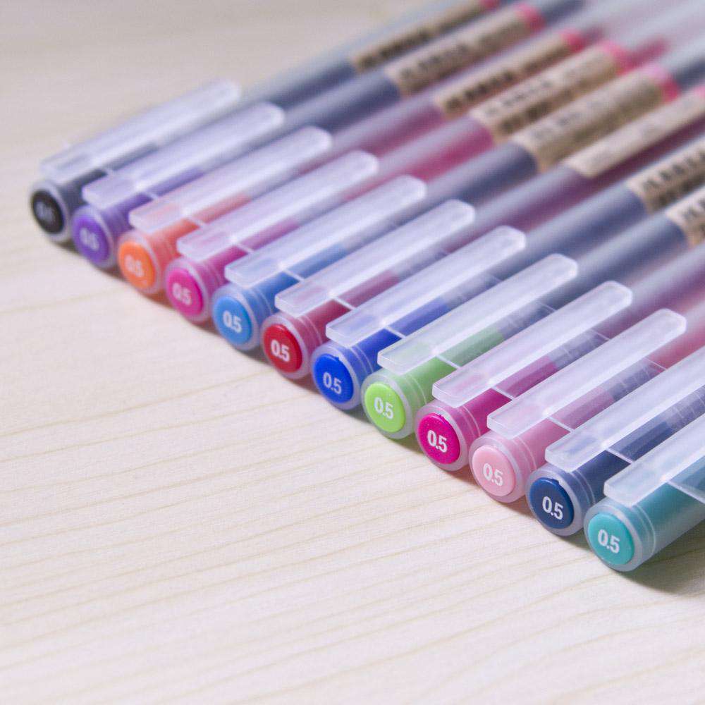 MUJI Style Gel Pens - Set of 12