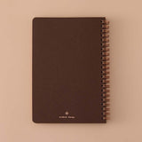 Back page cover of Tsuki ‘Maple Dreams’ Kraft Paper Ringbound Bullet Journal on beige background
