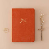Tsuki ‘Kitsune’ Limited Edition Fox Bullet Journal with free paperclip gift with dried flowers on beige background