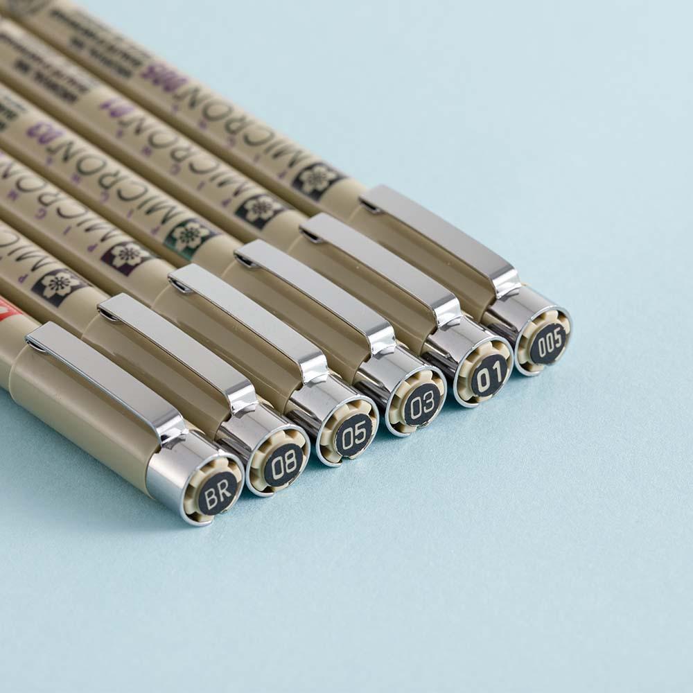 6 Set Sakura Pigma Micron Pens