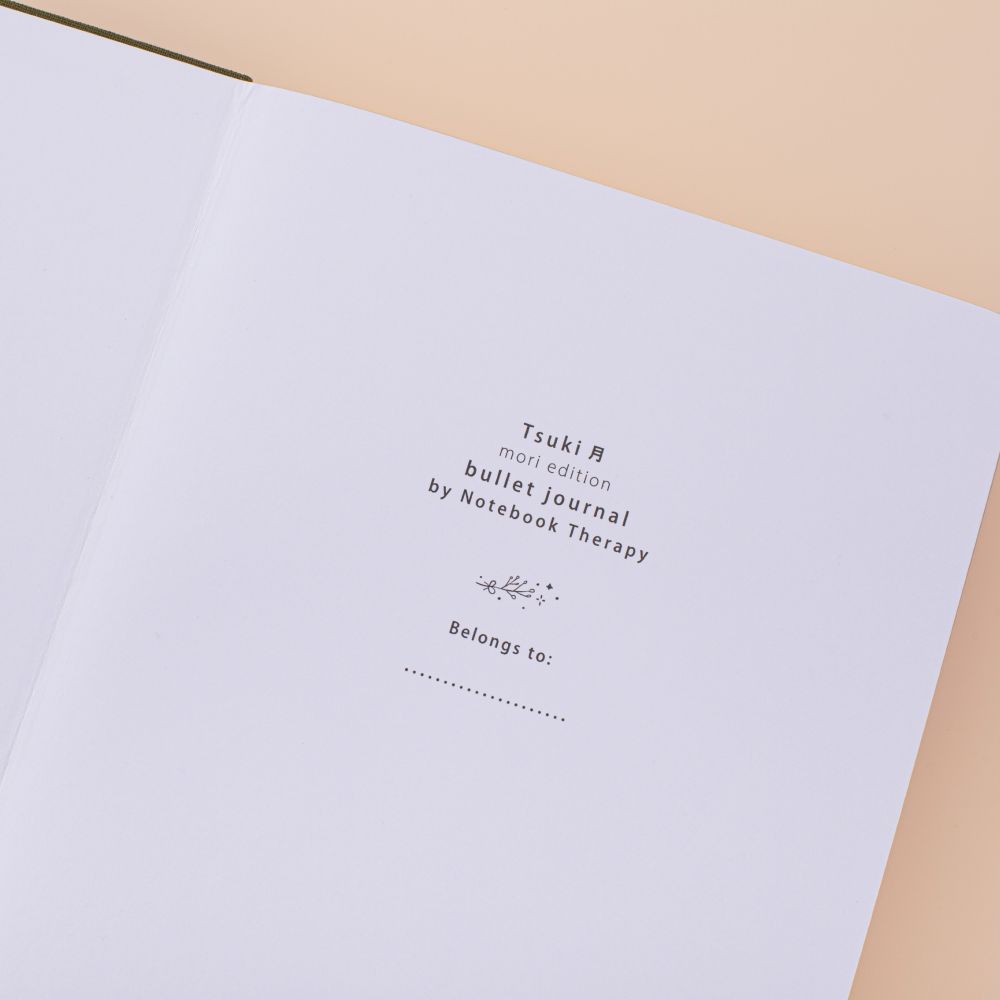 Front cover page of the tsuki mori  bullet journal